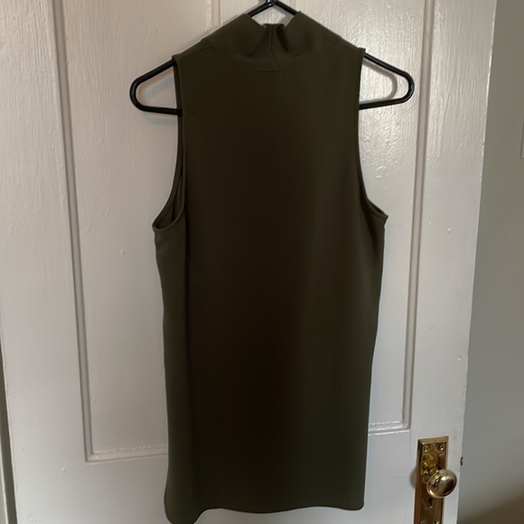 Olive green sleeveless blouse, GUC - Picture 2 of 2